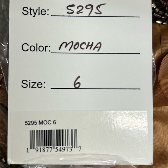 Mac Duggal 5295 NWT BEADED LONG SLEEVE WRAP OVER MIDI DRESS - Picture 12 of 16